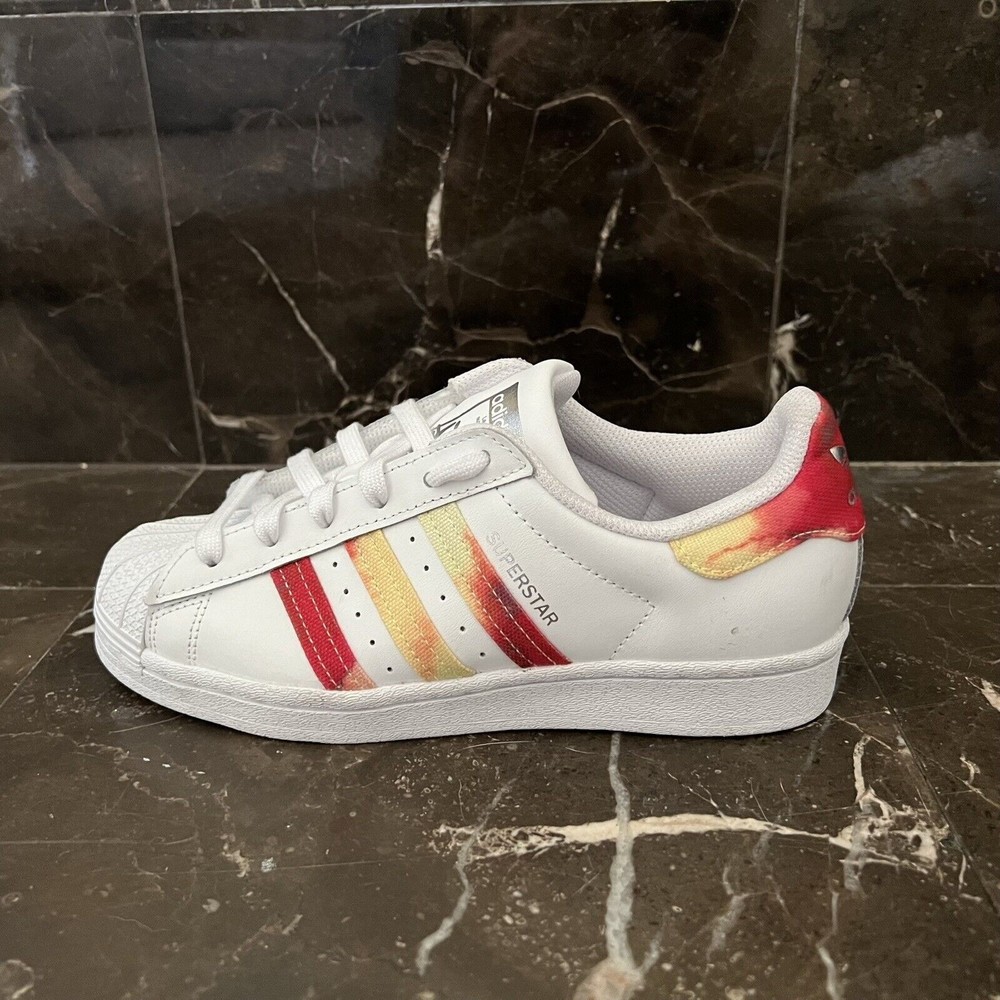 Adidas Original Superstar Classic Women Size 5 White Color Stripes Sneaker Shoes